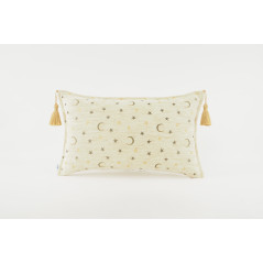 Fabric Pillow, Fabric Pillow 12x20, Beige Arabian NIght Pattern Turkish Fabric Pillow Cover, Decorative And Accent Throw Pillow