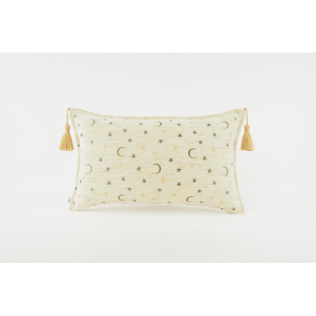 Fabric Pillow, Fabric Pillow 12x20, Beige Arabian NIght Pattern Turkish Fabric Pillow Cover, Decorative And Accent Throw Pillow