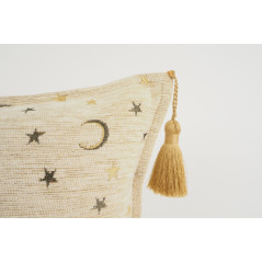 Fabric Pillow, Fabric Pillow 12x20, Beige Arabian NIght Pattern Turkish Fabric Pillow Cover, Decorative And Accent Throw Pillow