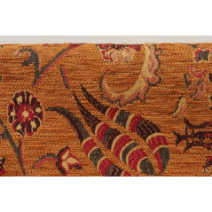 Upholstery Fabric, Chenille Fabric, Turkish Mustard Carnation Pattern Fabric,Turkish Fabric By the Yard,Bohemian Jacquard Fabric