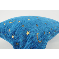 Fabric Pillow,Fabric Pillow 12x20,Turquoise Blue Arabian Night Pattern Turkish Fabric Pillow Cover,Decorative And Throw Pillow
