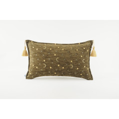 Fabric Pillow, Fabric Pillow 12x20, Moss Green Arabian Night Pattern Turkish Fabric Pillow Cover, Decorative And Throw Pillow