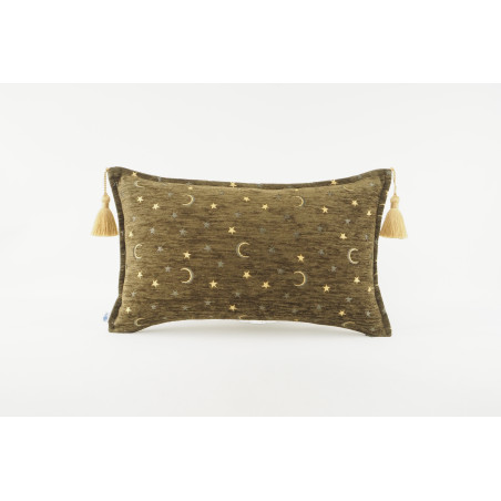 Fabric Pillow, Fabric Pillow 12x20, Moss Green Arabian Night Pattern Turkish Fabric Pillow Cover, Decorative And Throw Pillow