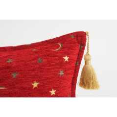 Fabric Pillow, Fabric Pillow 12x20, Red Arabian Night Pattern Turkish Fabric Pillow Cover, Decorative Accent and Throw Pillow