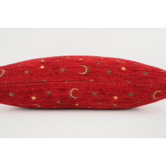 Fabric Pillow, Fabric Pillow 12x20, Red Arabian Night Pattern Turkish Fabric Pillow Cover, Decorative Accent and Throw Pillow