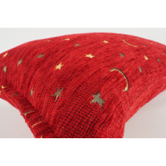 Fabric Pillow, Fabric Pillow 12x20, Red Arabian Night Pattern Turkish Fabric Pillow Cover, Decorative Accent and Throw Pillow
