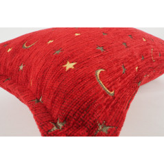 Fabric Pillow, Fabric Pillow 12x20, Red Arabian Night Pattern Turkish Fabric Pillow Cover, Decorative Accent and Throw Pillow