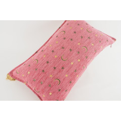 Fabric Pillow,Fabric Pillow 12x20,Pale Pink Arabian Night Pattern Turkish Fabric Pillow Cover,Decorative Accent and Throw Pillow
