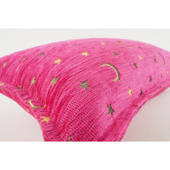 Fabric Pillow, Fabric Pillow 12x20, Mazenda Pink Arabian Night Pattern Turkish Fabric Pillow Cover, Decorative and Throw Pillow