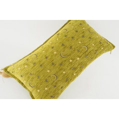 Fabric Pillow, Fabric Pillow 12x20, Pistachio Green Arabian Night Pattern Turkish Fabric Pillow Cover,Decorative Bohemian Pillow