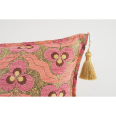 Fabric Pillow, Fabric Pillow 12x20, Pale Pink Tiger Eyes Pattern Turkish Fabric Pillow Cover,Decorative Throw Bohemian Pillow
