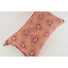 Fabric Pillow, Fabric Pillow 12x20, Pale Pink Tiger Eyes Pattern Turkish Fabric Pillow Cover,Decorative Throw Bohemian Pillow