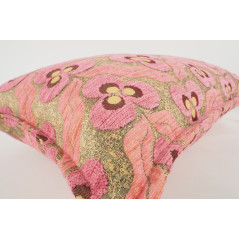 Fabric Pillow, Fabric Pillow 12x20, Pale Pink Tiger Eyes Pattern Turkish Fabric Pillow Cover,Decorative Throw Bohemian Pillow