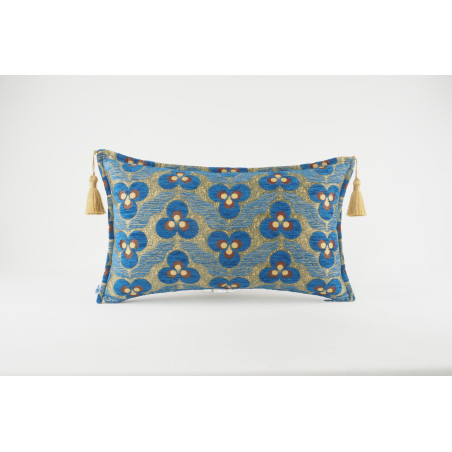Fabric Pillow, Fabric Pillow 12x20, Navy Blue Tiger Eyes Pattern Turkish Fabric Pillow Cover,Decorative Throw Bohemian Pillow