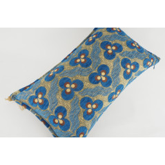 Fabric Pillow, Fabric Pillow 12x20, Navy Blue Tiger Eyes Pattern Turkish Fabric Pillow Cover,Decorative Throw Bohemian Pillow