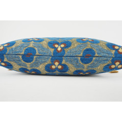 Fabric Pillow, Fabric Pillow 12x20, Navy Blue Tiger Eyes Pattern Turkish Fabric Pillow Cover,Decorative Throw Bohemian Pillow