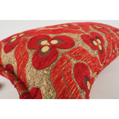 Fabric Pillow, Fabric Pillow 12x20, Red Tiger Eyes Pattern Turkish Fabric Pillow Cover,Decorative Accent Throw Bohemian Pillow