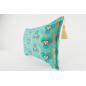 Fabric Pillow, Fabric Pillow 12x20, Turquoise Blue Tiger Eyes Pattern Turkish Fabric Pillow Cover, Decorative Bohemian Pillow Fabric Pillow, Fabric Pillow 12x20, Turquoise Blue Tiger Eyes Pattern Turkish Fabric Pillow Cover, Decorative Bohemian Pillow