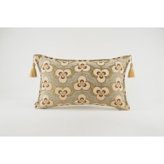 Fabric Pillow, Fabric Pillow 12x20, Beige Tiger Eyes Pattern Turkish Fabric Pillow Cover,Decorative Throw Bohemian Pillow
