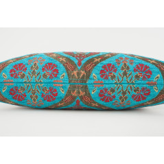 Fabric Pillow,Fabric Pillow 12x20,Turquoise Blue Morocco Pattern Tulip Turkish Fabric Pillow,Decorative Pillow,Bohemian Pillow
