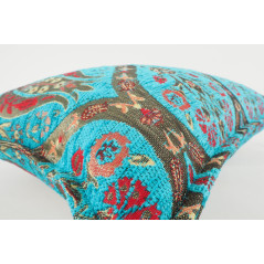 Fabric Pillow,Fabric Pillow 12x20,Turquoise Blue Morocco Pattern Tulip Turkish Fabric Pillow,Decorative Pillow,Bohemian Pillow