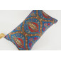 Fabric Pillow, Fabric Pillow 12x20, Navy Blue Morocco Pattern Tulip Turkish Fabric Pillow, Decorative Pillow, Bohemian Pillow