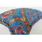 Fabric Pillow, Fabric Pillow 12x20, Navy Blue Morocco Pattern Tulip Turkish Fabric Pillow, Decorative Pillow, Bohemian Pillow