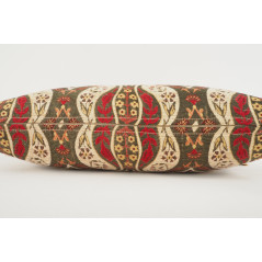 Fabric Pillow, Fabric Pillow 12x20, Beige Morocco Pattern Tulip Turkish Fabric Pillow, Decorative Pillow, Bohemian Pillow