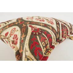 Fabric Pillow, Fabric Pillow 12x20, Beige Morocco Pattern Tulip Turkish Fabric Pillow, Decorative Pillow, Bohemian Pillow