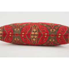 Fabric Pillow, Fabric Pillow 12x20, Red Morocco Pattern Tulip Turkish Fabric Pillow, Decorative Pillow, Bohemian Pillow