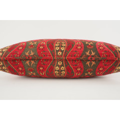 Fabric Pillow, Fabric Pillow 12x20, Red Morocco Pattern Tulip Turkish Fabric Pillow, Decorative Pillow, Bohemian Pillow