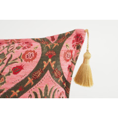 Fabric Pillow, Fabric Pillow 12x20, Pale Pink Morocco Pattern Tulip Turkish Fabric Pillow, Decorative Pillow, Bohemian Pillow