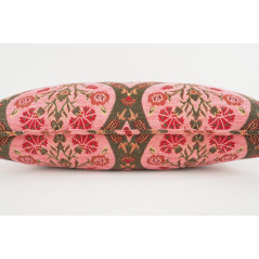 Fabric Pillow, Fabric Pillow 12x20, Pale Pink Morocco Pattern Tulip Turkish Fabric Pillow, Decorative Pillow, Bohemian Pillow