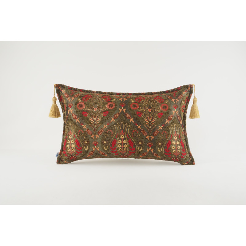 Fabric Pillow, Fabric Pillow 12x20, Moss Green Morocco Pattern Tulip Turkish Fabric Pillow, Decorative Pillow, Bohemian Pillow Fabric Pillow, Fabric Pillow 12x20, Moss Green Morocco Pattern Tulip Turkish Fabric Pillow, Decorative Pillow, Bohemian Pillow
