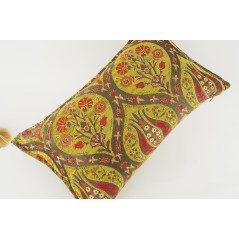 Fabric Pillow,Fabric Pillow 12x20,Pistachio Green Morocco Pattern Tulip Turkish Fabric Pillow,Decorative Pillow,Bohemian Pillow