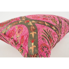 Fabric Pillow,Fabric Pillow 12x20,Mazenda Pink Morocco Pattern Tulip Turkish Fabric Pillow,Decorative Pillow,Bohemian Pillow