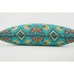 Fabric Pillow,Fabric Pillow 12x20,Turquoise Blue Carnation Pattern Turkish Fabric Pillow,Decorative Throw Pillow,Bohemian Pillow
