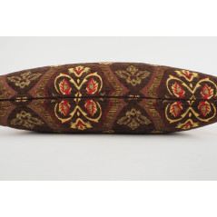 Fabric Pillow, Fabric Pillow 12x20, Brown Carnation Pattern Turkish Fabric Pillow,Decorative Throw Pillow,Bohemian Pillow