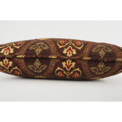 Fabric Pillow, Fabric Pillow 12x20, Brown Carnation Pattern Turkish Fabric Pillow,Decorative Throw Pillow,Bohemian Pillow