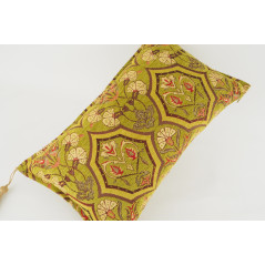 Fabric Pillow, Fabric Pillow 12x20, PIstachio Green Carnation Pattern Turkish Fabric Pillow, Decorative Pillow, Bohemian Pillow