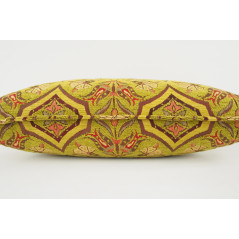 Fabric Pillow, Fabric Pillow 12x20, PIstachio Green Carnation Pattern Turkish Fabric Pillow, Decorative Pillow, Bohemian Pillow