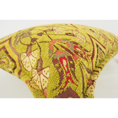 Fabric Pillow, Fabric Pillow 12x20, PIstachio Green Carnation Pattern Turkish Fabric Pillow, Decorative Pillow, Bohemian Pillow
