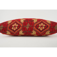 Fabric Pillow, Fabric Pillow 12x20, Red Carnation Pattern Turkish Fabric Pillow,Decorative Pillow, Throw Pillow,Bohemian Pillow