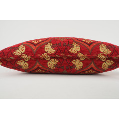 Fabric Pillow, Fabric Pillow 12x20, Red Carnation Pattern Turkish Fabric Pillow,Decorative Pillow, Throw Pillow,Bohemian Pillow