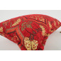 Fabric Pillow, Fabric Pillow 12x20, Red Carnation Pattern Turkish Fabric Pillow,Decorative Pillow, Throw Pillow,Bohemian Pillow