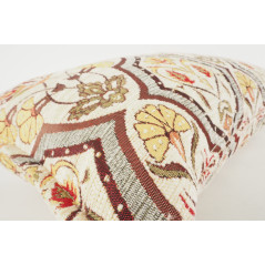 Fabric Pillow,Fabric Pillow 12x20,Beige Carnation Pattern Turkish Fabric Pillow,Decorative Pillow,Throw Pillow,Bohemian Pillow