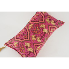 Fabric Pillow, abric Pillow 12x20,Mazenda Pink Carnation Pattern Turkish Fabric Pillow,Decorative Throw Pillow,Bohemian Pillow