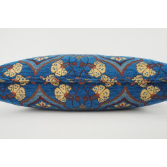 Fabric Pillow,Fabric Pillow 12x20,Navy Blue Carnation Pattern Turkish Fabric Pillow,Decorative Throw Pillow,Bohemian Pillow