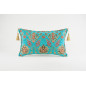 Fabric Pillow, Fabric Pillow 12x20, Turquoise Blue Topkapi Palace Tulip Pattern Turkish Fabric Pillow, Decorative Throw Pillow Fabric Pillow, Fabric Pillow 12x20, Turquoise Blue Topkapi Palace Tulip Pattern Turkish Fabric Pillow, Decorative Throw Pillow
