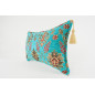 Fabric Pillow, Fabric Pillow 12x20, Turquoise Blue Topkapi Palace Tulip Pattern Turkish Fabric Pillow, Decorative Throw Pillow Fabric Pillow, Fabric Pillow 12x20, Turquoise Blue Topkapi Palace Tulip Pattern Turkish Fabric Pillow, Decorative Throw Pillow
